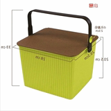 桶加厚小方桶水桶炫彩多功能钓鱼桶凳塑料方形收纳凳桶储物
