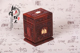 红木雕刻工艺品红酸枝茶叶罐实木茶叶罐普洱茶包装礼盒收纳存茶罐