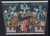 MT0185马耳他1967圣诞节异形邮票3全新1229