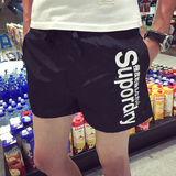 韩国旅游沙滩裤夏天大码男士短裤日系复古运动五分裤个性打底裤薄