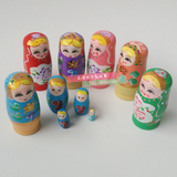 俄罗斯特色5层儿童玩具套娃创意家居摆件礼品椴木益智娃娃工艺品