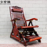 红木家具 大红酸枝木交趾黄檀中式仿古交易摇椅躺椅休闲椅乘凉椅