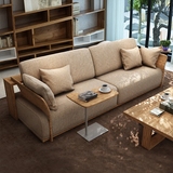 设计师北欧家具实木布沙发小户型三人客厅组合宜家可拆洗布艺沙发