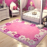 样板房地毯儿童房间地毯粉色花朵地毯纯手工晴纶地毯客厅卧室地毯