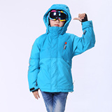 加厚儿童滑雪服套装 男女亲子冲锋衣三层保暖防雨 北欧登山防寒服