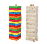 木质玩具叠叠乐数字叠叠高层层叠抽积木儿童益智力成人桌游玩具