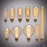 复古爱迪生灯泡艺术个性创意蚕丝灯泡碳丝灯泡E27灯泡单头吊灯具
