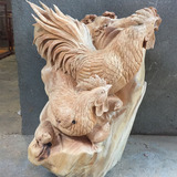 崖柏全家福  十二生肖 创意根雕摆件 传统手工木质雕刻高档工艺品