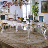 fp实木雕花大餐桌 欧式田园风格法式餐桌意大利古典长餐桌聚餐桌
