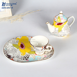 阿瓦隆原创下午茶具套装简欧风咖啡杯碟欧式茶杯壶骨瓷西餐盘包邮