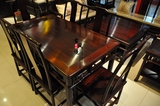国标红木家具印尼黑酸枝明式餐桌阔叶黄檀新中式长方桌实木饭桌