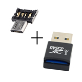 tf读卡器 usb3.0 手机 相机 内存卡 高速 配Micro USB OTG转接头