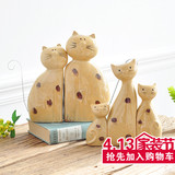 zakka杂货欧式田园美式乡村风格复古陶瓷情侣猫咪家居装饰品摆件