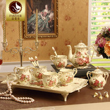 欧式咖啡具套装 陶瓷壶8头礼盒装 英式下午茶具 结婚新房礼品