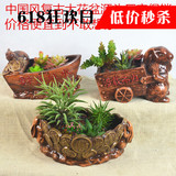 中国风复古创意个性陶瓷大多肉花盆批发 花器盆栽组合绿植 包邮