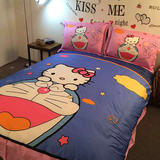 纯棉哆啦a梦叮当猫机器猫三四件套全棉儿童卡通被套床单床上用品