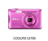 Nikon/尼康 COOLPIX S3700数码照相机高清防抖卡片机 轻薄 时尚