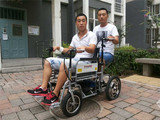 天津悍马双人电动轮椅车 残疾人老年人电动代步车前后控制包邮
