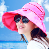 帽子女夏遮阳帽夏天女士潮防紫外线大沿沙滩太阳帽防晒可折叠凉帽