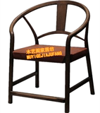 新中式圈椅围椅 后现代老榆木禅意单人沙发椅 实木休闲椅子包邮
