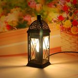花马时光黑色铁艺欧式摩洛哥创意调光装饰台灯简约现代节能灯具