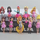 美泰barbie芭比娃娃公主摆件模型玩偶公仔女孩过家家玩具6个一套