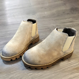 娜娜拉拉男童鞋子2015冬新款 潮韩版反毛皮加绒切尔西靴马丁靴161