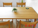热销日式纯实木北欧现代风格白橡木餐桌简约现代胡桃色原木色组装