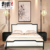 新中式双人床全实木水曲柳 酒店宾馆标准间单人床双人床厂家直销