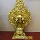 藏传佛教用品 仿尼泊尔全鎏金双座纯铜密宗佛像 千手观音 高1.5尺