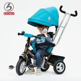 宝仕儿童三轮车婴儿手推脚踏车免充气1-3岁自行车童车玩具车刹车