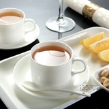 外贸出口 欧式简约创意卡布奇诺咖啡杯 英国纯白色骨瓷拿铁杯