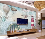 地中海航海灯塔帆船墙纸壁画大型无缝客厅卧室餐厅背景儿童房壁纸