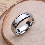 韩版时尚霸气个性钛钢戒指 男士指环 图案戒指饰品配饰批发包邮