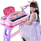 婴幼儿童电子琴女孩玩具1-3岁宝宝钢琴带话筒带充电宝电源多功能