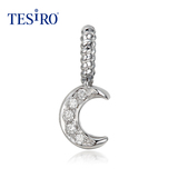 TESIRO通灵珠宝 自然物语系列月半弯款钻石吊坠项链D（送银链）