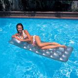INTEX游泳单人充气浮床水上躺椅浮排气垫浮板 银色有枕浮床