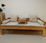 老榆木罗汉床新中式免漆沙发椅简约仿古明式美人榻家具全实木新品