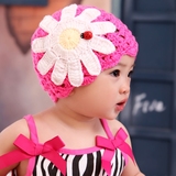 2014 儿童 宝宝 婴儿 帽子 毛线 手工 保暖 可爱 女孩 棉质
