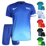 定制 光板足球队服短袖套装 T90足球训练服大码5XL男女儿童装球衣