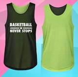 双面穿篮球服套装定制 男女款篮球组队团购运动背心篮球衣印制