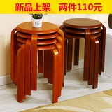 家逸 宜家实木凳简约圆凳餐凳餐椅家用凳子木凳子实木矮凳包邮
