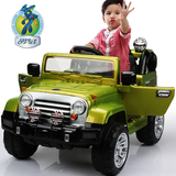 贝瑞佳双驱儿童电动车越野玩具车宝宝可坐遥控四轮汽车牧马人童车