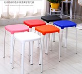 时尚塑料凳子简约创意塑料方凳宜家便携凳家用塑料椅子简易圆凳子