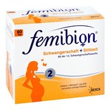 代购 德国孕妇叶酸Femibion2段+多维DHA 孕13周至哺乳期 2x60粒
