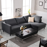 洛贝森北欧式布艺沙发大小户型组合可拆洗客厅简约懒人沙发组合
