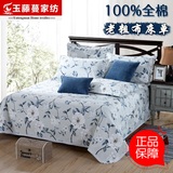 老粗布床单全棉加厚被单纯棉1.5m1.8米2.0床带花边圆角特价床盖
