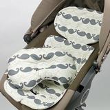 韩国代购正品进口纯棉透气舒适婴儿推车坐垫 汽车安全座椅垫+头枕