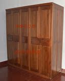 全实木衣柜 卧室柚木四门衣橱 现代中式实木家具