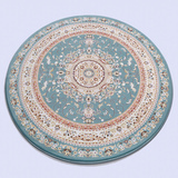 锦川土耳其进口 美式欧式 高密厚蓝色地中海波斯经典客厅圆形地毯